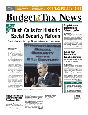 Bush Calls for Historic Social Security Reform Heartland Institute Heartland