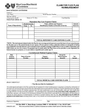 Ezflexplan Bcbsla  Form