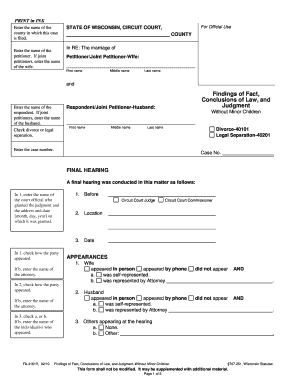 Application for Divorce Fa 4161v  Form