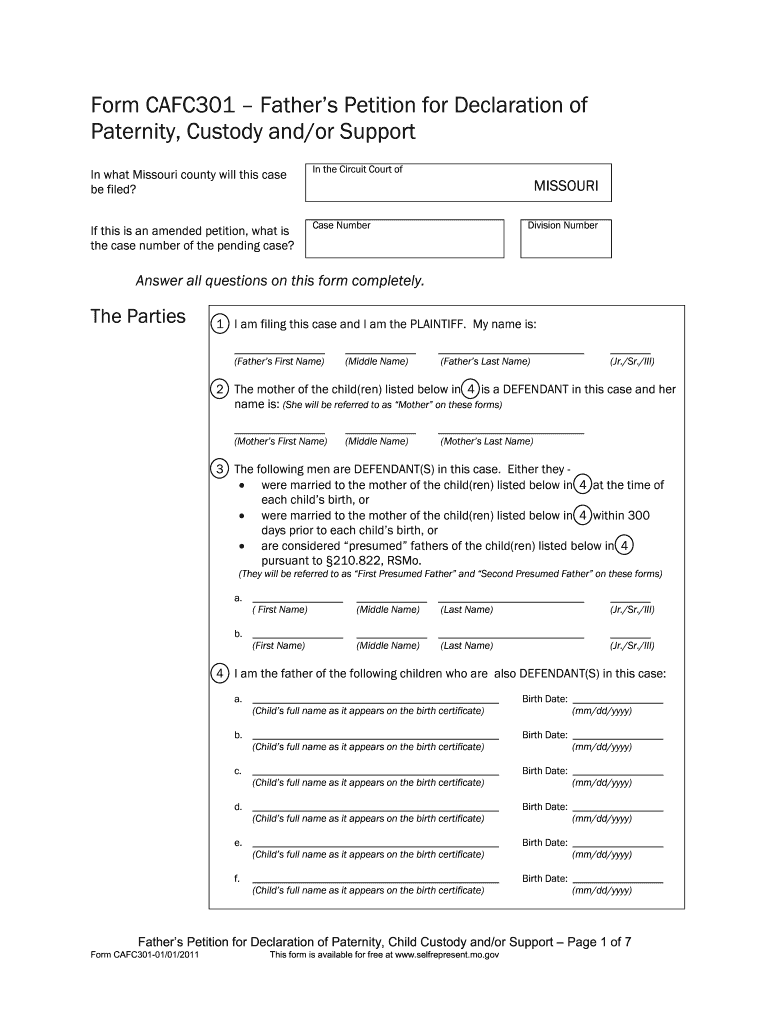 Support Form Cafc301