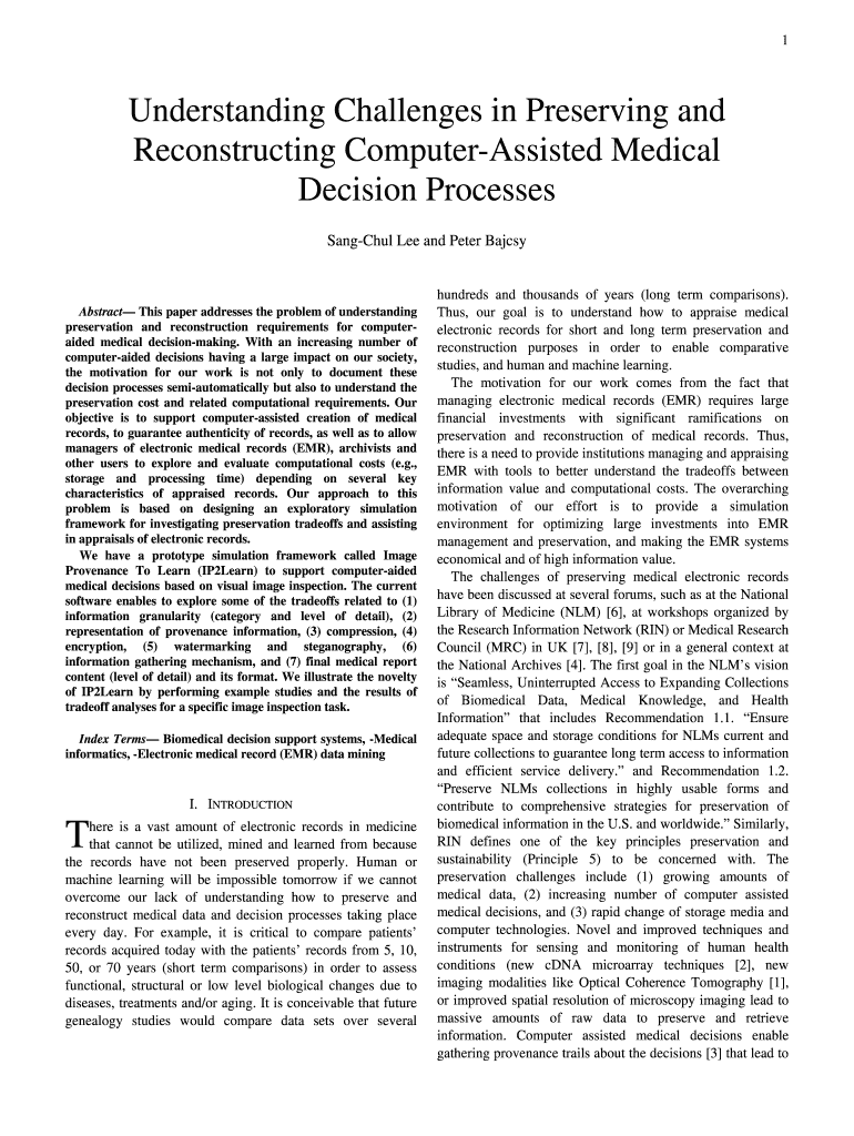 Understanding Challenges in Preserving and Reconstructing ISDA Isda Ncsa Uiuc  Form