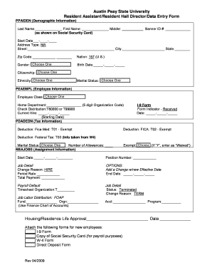 Austin Peay State University Apsu  Form