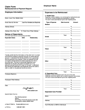 Nyhart Claim Form