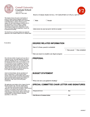 SUMMER FOREIGN LANGUAGE INSTRUCTION APPLICATION Gradschool Cornell  Form