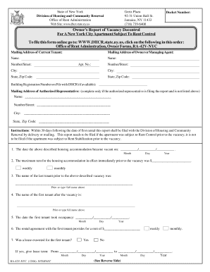 Ra 42v Nyc from 1985  Form