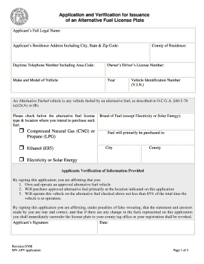 Mv Afv Form