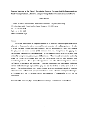 Does an Increase in the Elderly Population Cause a Decrease in CO2 Usaee  Form