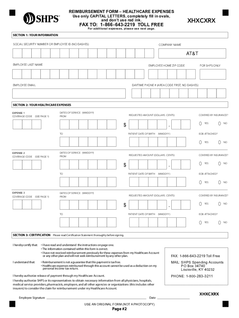 At T Hra Claim Form