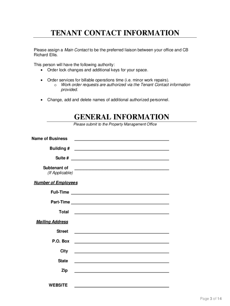 Tenant Welcome Packet PDF  Form