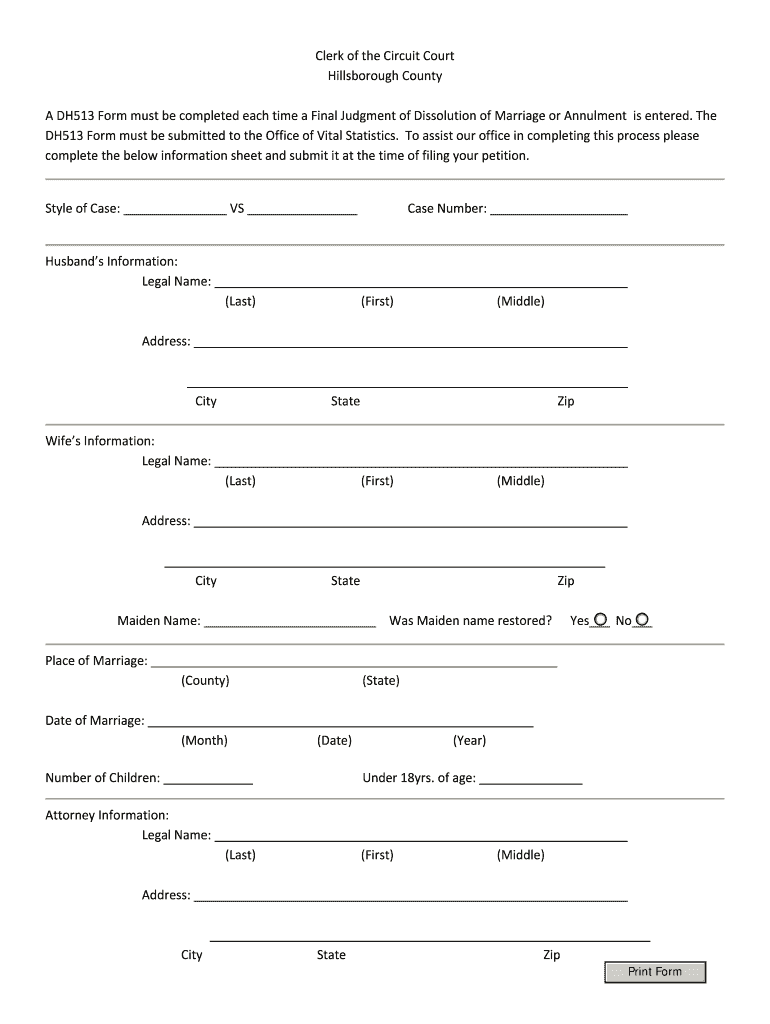 Dh513 Form