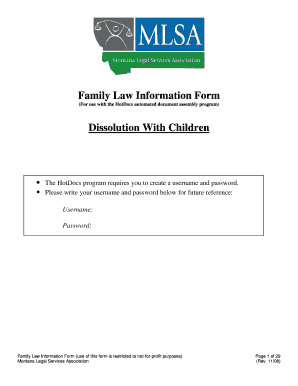 Family Law Information Form MontanaLawHelp Org Montanalawhelp