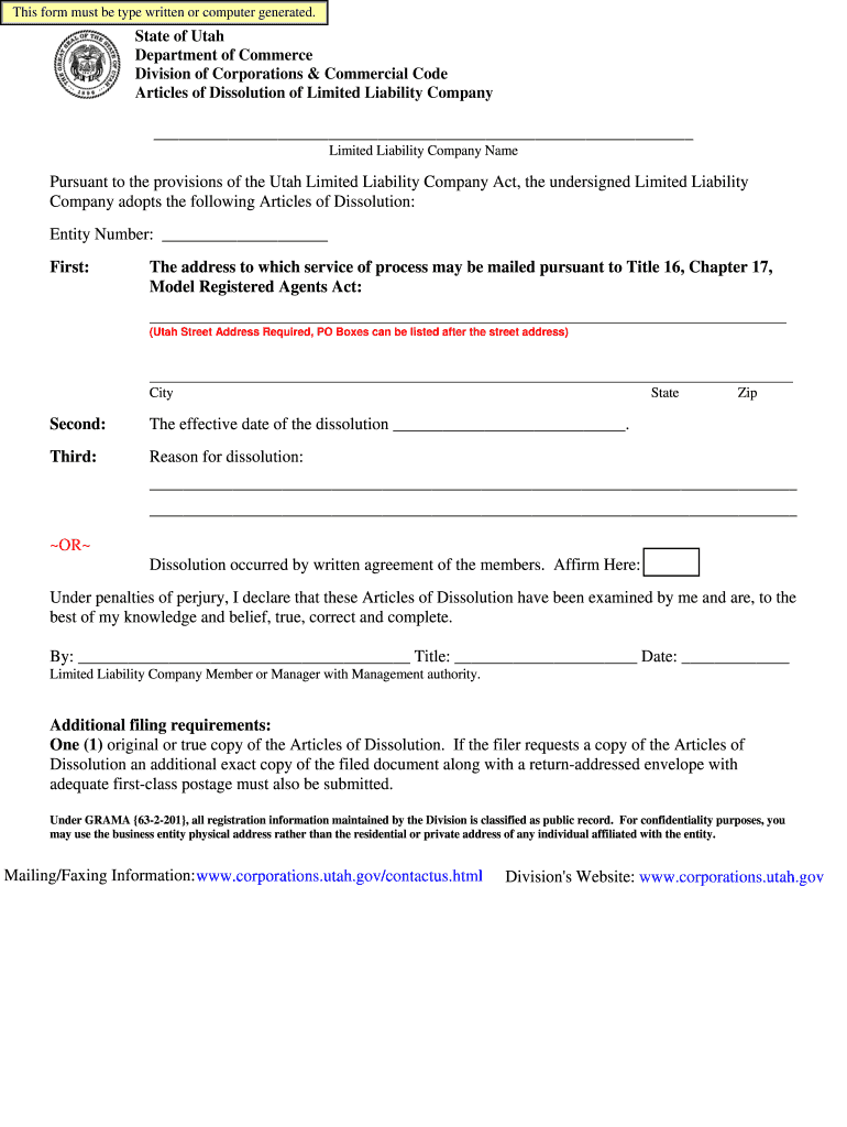 Articles Of Dissolution Template from www.signnow.com