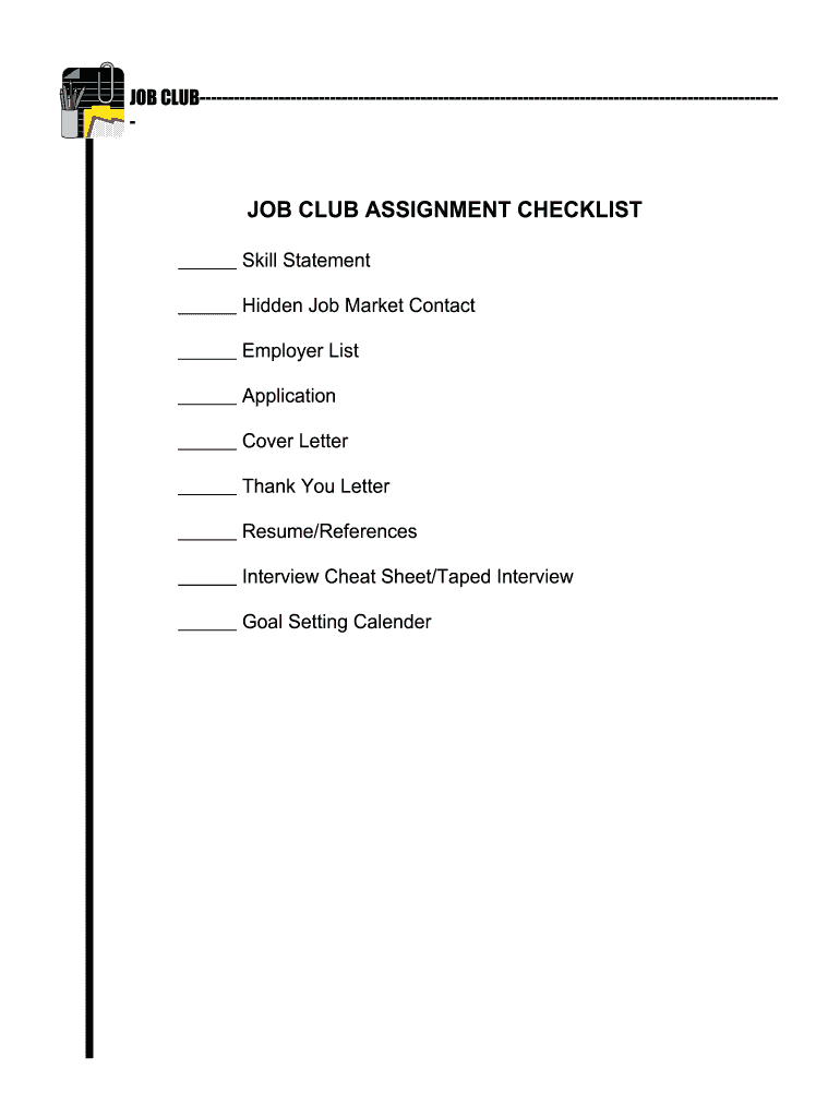 Job Readiness Worksheets  Form