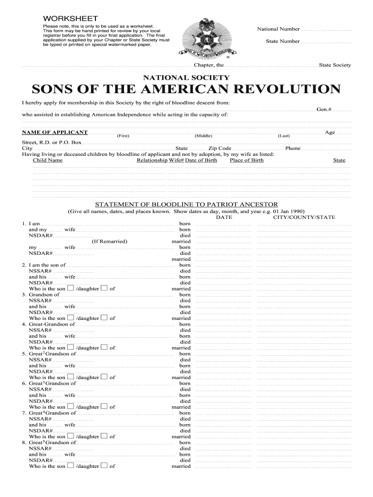 Sar Application  Form