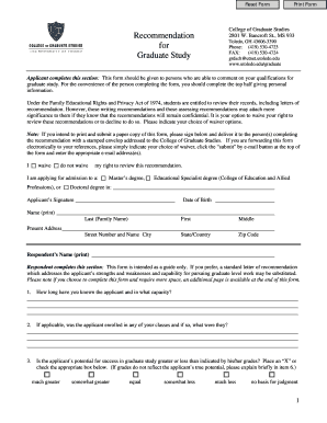 Applicant Please Copy This Form as Needed for Use by Respondents Utoledo