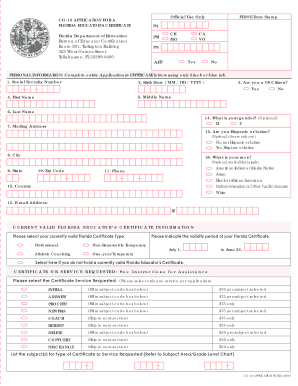 Florida Cg  Form