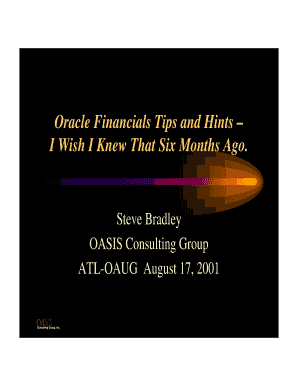 Oracle Financials Tips and Hints I Wish I Knew that Six Months Ago Atloaug  Form