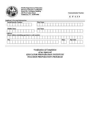 Ct 133 Fldoe  Form