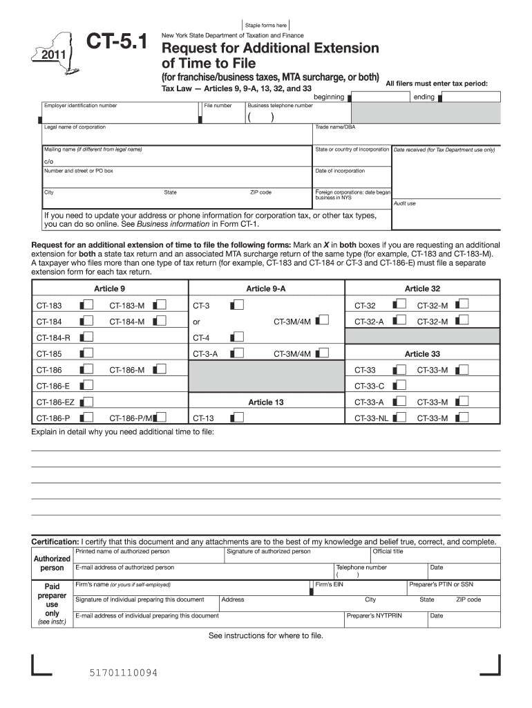  New York State Request for Additional Extension Form 2020