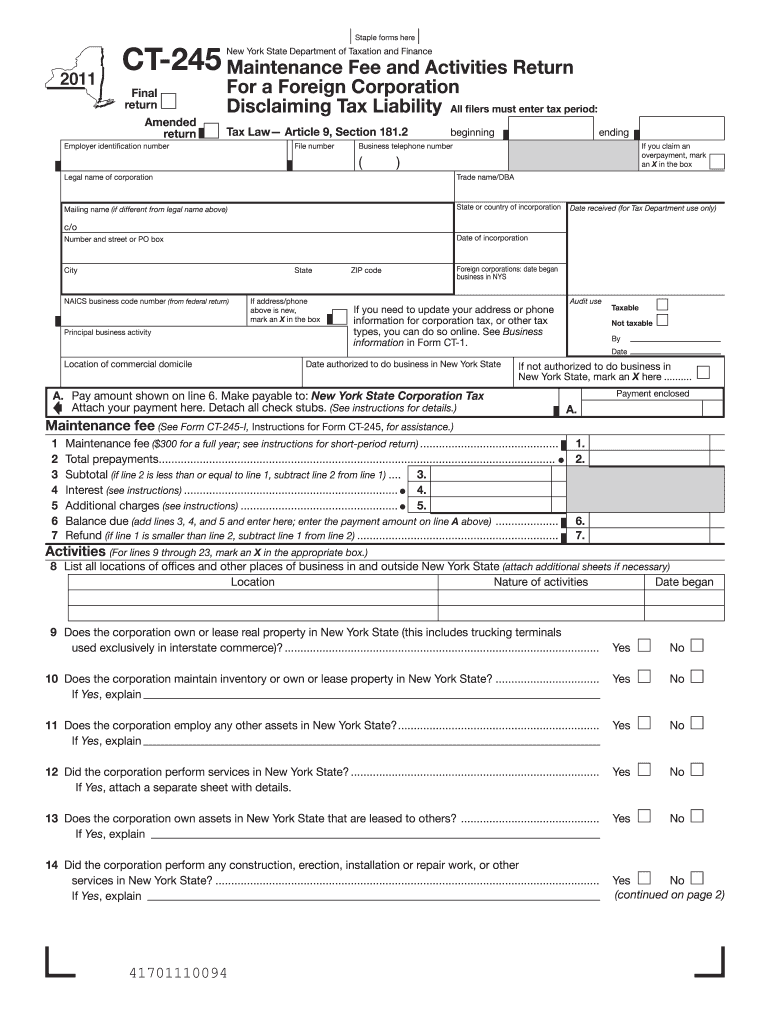  Form Ct 245 2004