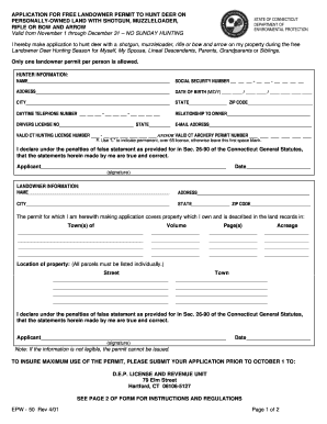 Ct Deep Hunting License - Fill Out and Sign Printable PDF Template | signNow