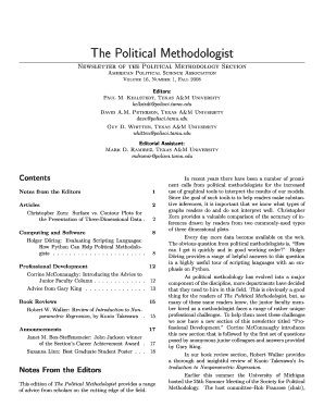 The Political Methodologist Polmeth Wustl  Form