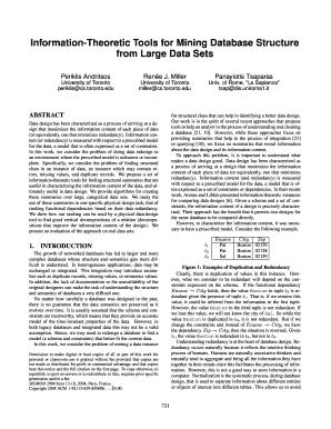 Information Theoretic Tools for Mining Database Structure from Cs Uiuc