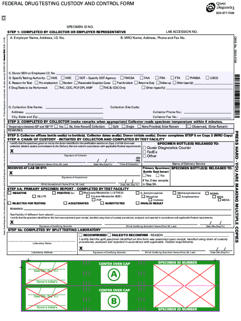 Fillable Drug Test Results Form