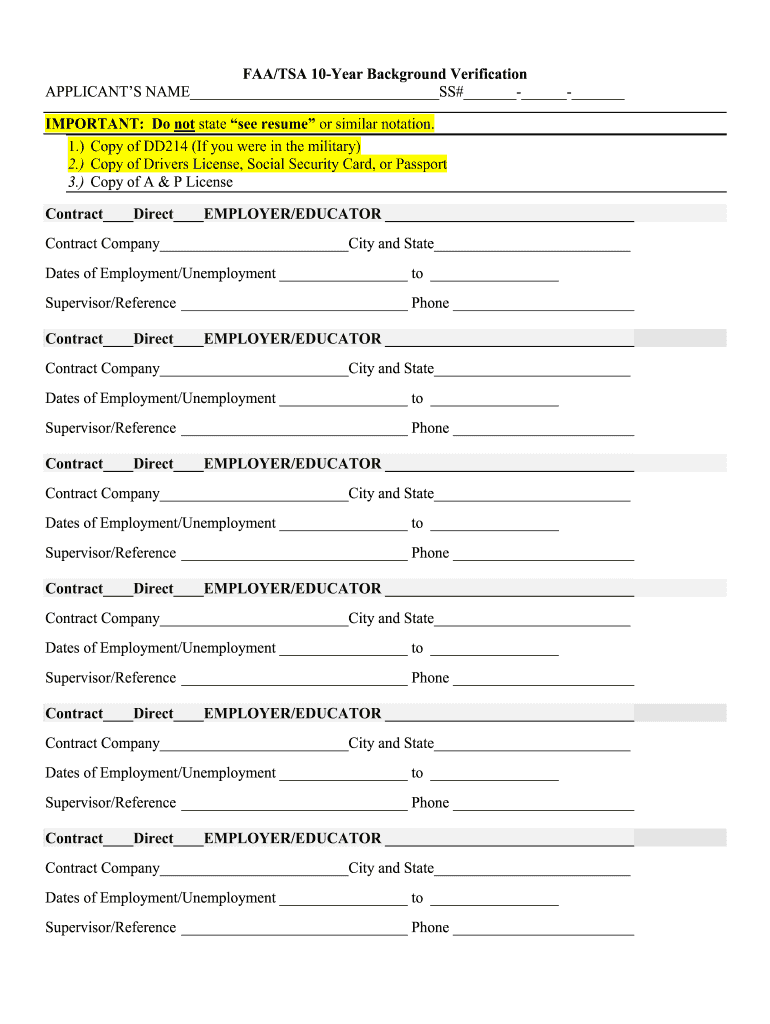 Tsa Dd 214  Form