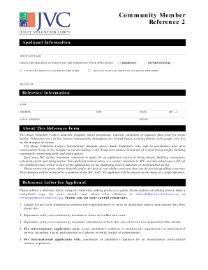 Reference May Not Be a Relative, Spouse, Partner, Peer, or Significant Other Jesuitvolunteers  Form