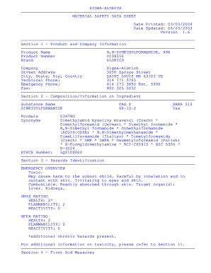 SIGMA ALDRICH MATERIAL SAFETY DATA SHEET Date Printed 0303 Date Updated 0625 Version 1 Glue Umd  Form