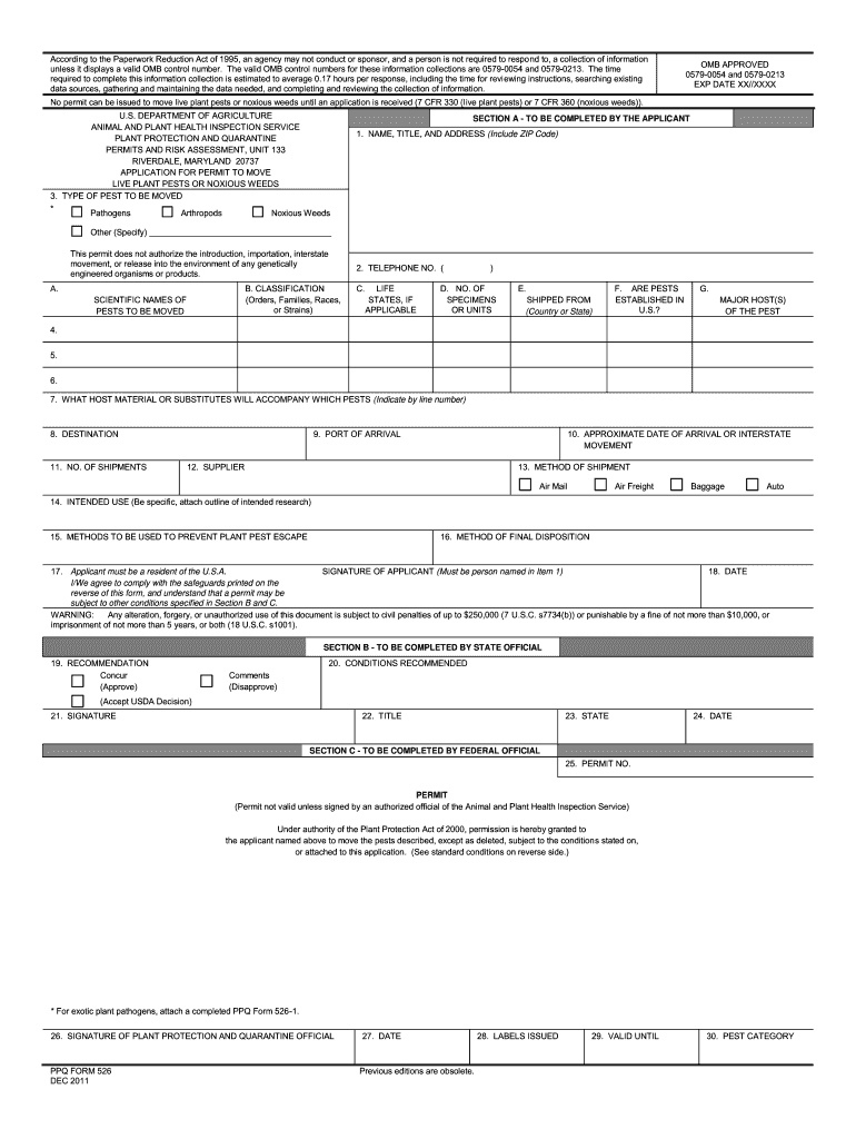 Get and Sign Ppq 526 2011-2022 Form