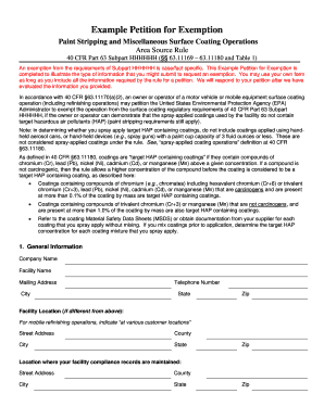 Example Petition for Exemption Swcleanair  Form