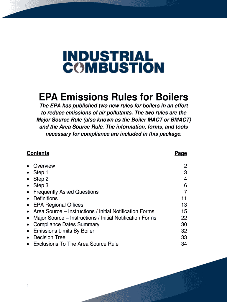 EPA Emissions Rules for Boilers  Form