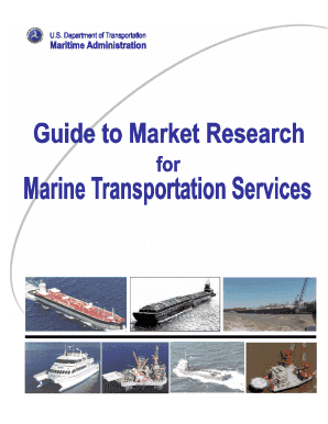 Guide to Market Research for Marine Maritime Administration Marad Dot  Form