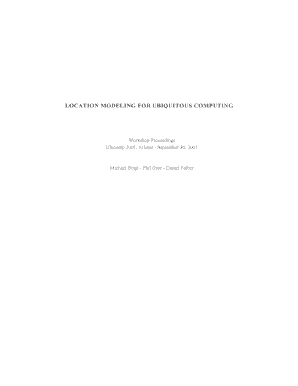 LOCATION MODELING for UBIQUITOUS COMPUTING TecO Teco  Form