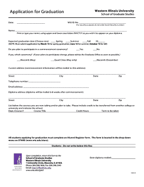 Application for Graduation Wiu  Form