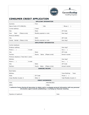 Dunlop Application Forms