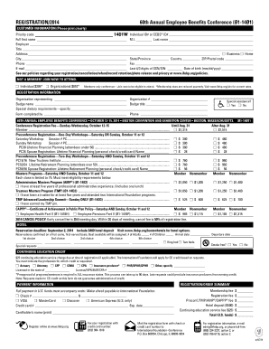 Registration Form International Foundation of Employee Benefit