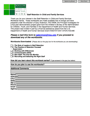 Staff Retention in Child and Family Services Socialwork Msu  Form