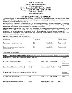 Lobbyist Registration Qxd  Form