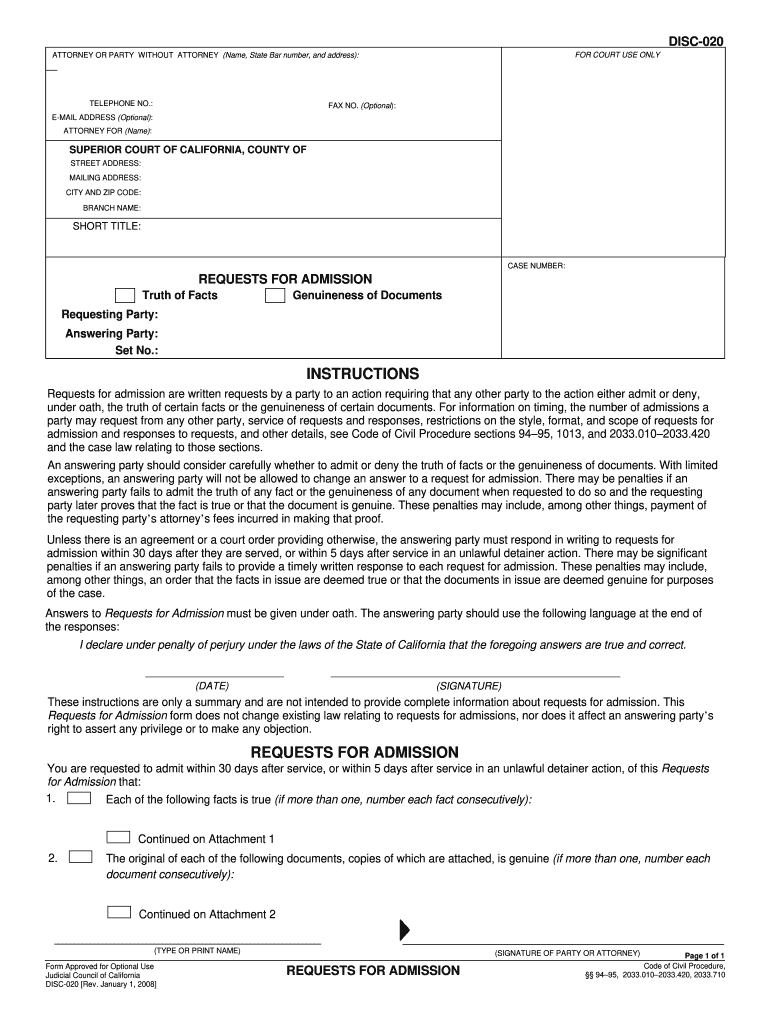  Requests California Form 2008-2024