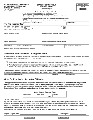 Ct Judgment Form