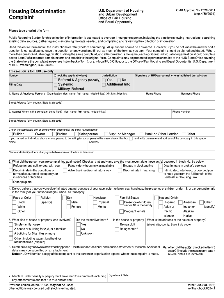  Hud 903 PDF 193  Form 1993