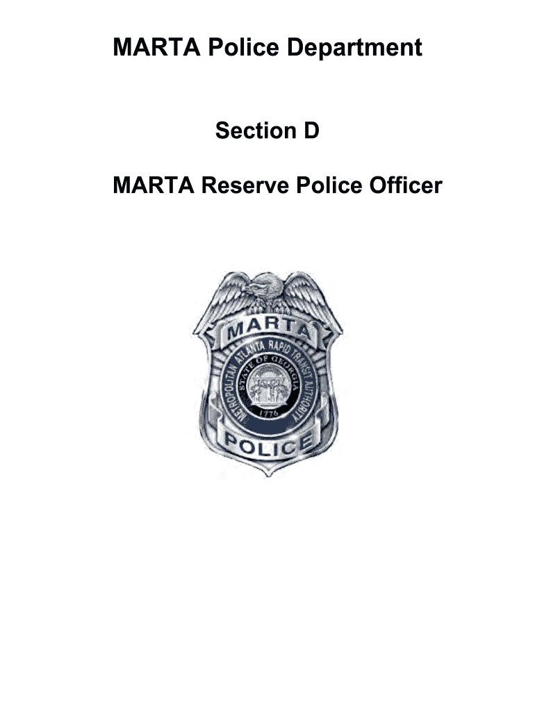Marta Police Department Jobs  Form