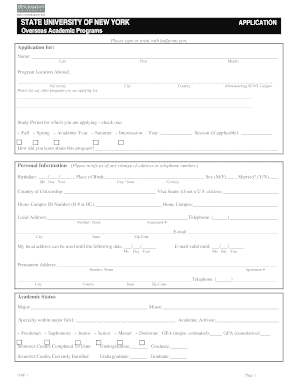 APPLICATION INSTRUCTIONS for the Binghamton University Www2 Binghamton  Form