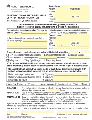 Authorization for Use or Disclosure of Patient Health Information