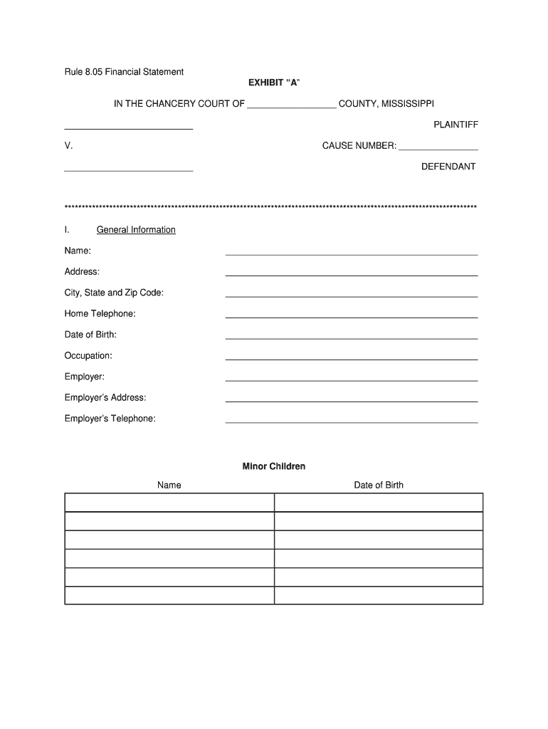 Miss 8 05 Financial Declaration  Form