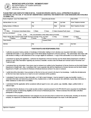 MEDICAID APPLICATION State of North Dakota Coverageforall  Form