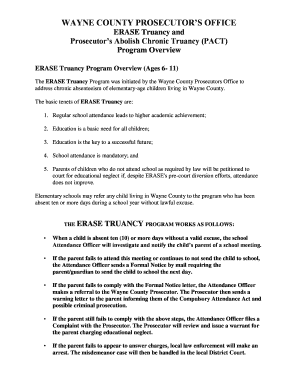 Truancy Warning Letter Michigan  Form